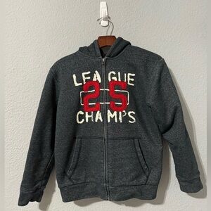 Place Big Boy Gray Long‎ Sleeves Zippered Hoodie Size L (10/12) League